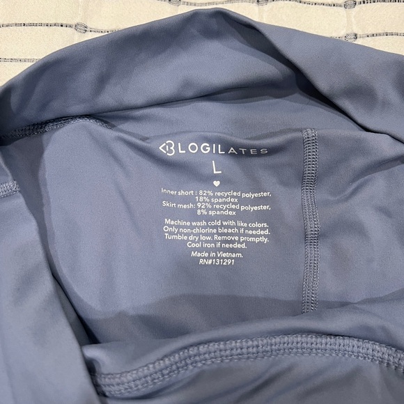 Blogilates x Target Blue Ruffle Skort - Large - Picture 3 of 4